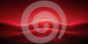 Abstract red dotted wave pattern background design with subtle depth and texture. Generative AI