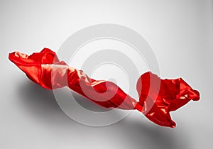 Abstract red fabric in motion