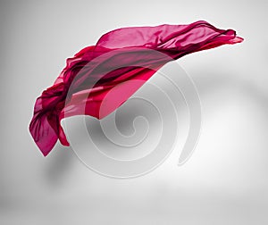 Abstract red fabric in motion