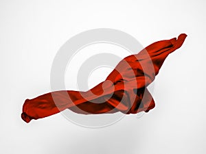 Abstract red fabric in motion