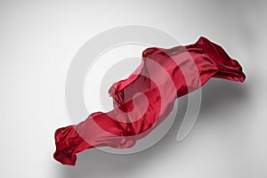 Abstract red fabric in motion