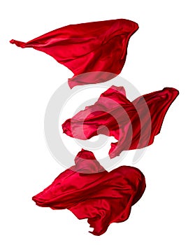 Abstract red fabric in motion