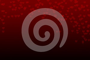 Abstract red falling heart background