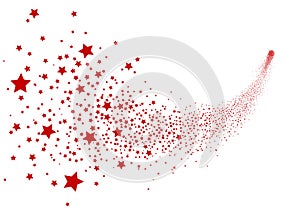 Abstract Red Falling Star Vector - Shooting Star