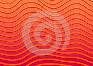 Abstract red fiery lava background. Wavy line gradient pattern. Vector