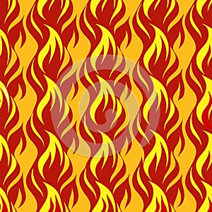 Abstract red fire art seamless pattern illustration