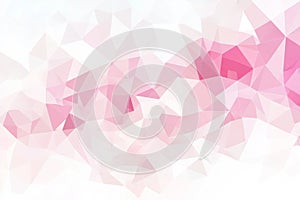 An abstract red geometric background featuring triangular polygons in a stylized illustration