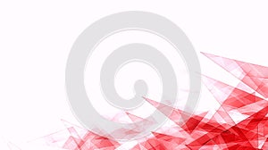 Abstract Red Geometric Background with Sharp Triangles