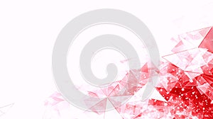 Abstract Red Geometric Network Background