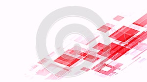 Abstract Red Geometric Pattern Background