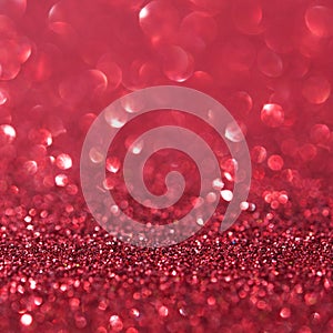 Abstract red glitter holiday background