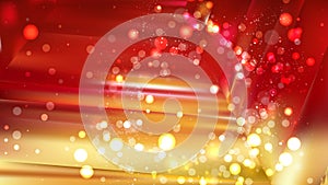 Abstract Red and Gold Blurred Lights Background Design