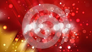 Abstract Red and Gold Blurry Lights Background Design