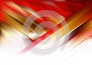 Abstract Red Gold and White Shiny Diagonal Stripes Background Vector Graphic