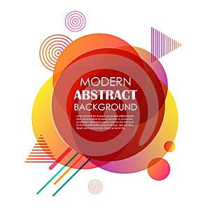 Abstract red gradient geometric pattern design and background. U