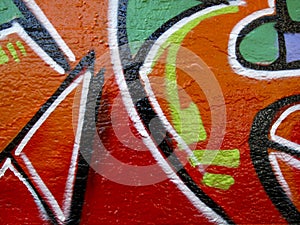 Abstract red graffiti wall