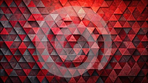 Abstract red and gray triangular geometric pattern background. Generative AI