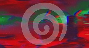 Abstract Red Green Blue Glitch Cosmic Background