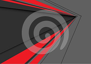 Abstract red grey speed arrow direction design modern futuristic background vector