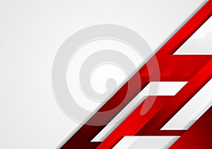 Abstract red grey tech corporate vector background