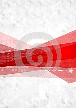 Abstract red grey technology background