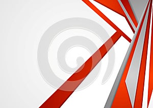 Abstract red and grey vector corporate background