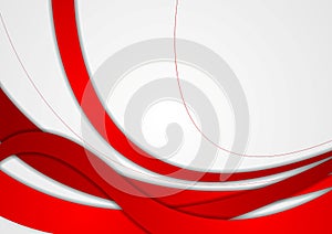 Abstract red and grey wavy corporate background