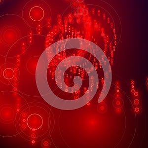 Abstract red halo background matrix