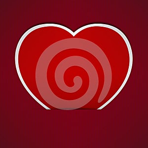 Abstract Red Heart paper background.