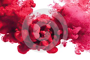 Crimson Ink Cloud Abstract