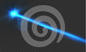 Abstract red laser beam. Transparent isolated on black background. Vector illustration.the lighting effect.floodlight directional.