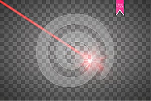 Abstract red laser beam. Vector illustration.the lighting effect.floodlight directional. EPS 10.