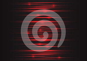Abstract red light speed power technology energy on black futuristic background vector