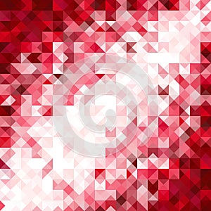 Abstract red light template background. Triangles mosaic vector