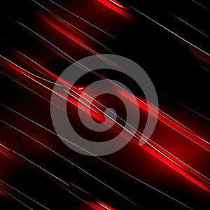 Abstract red lines on dark background. Vector illustration for design.