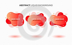 Abstract Red Liquid Background Template