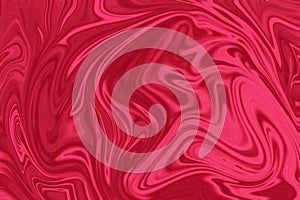 Abstract red liquid paint marbling effect background