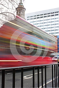 Abstract red london bus