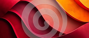 Abstract Red and Orange Curved Shapes Design