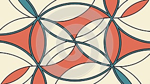 Abstract Red and Orange Geometric Pattern, vector design Generative AI