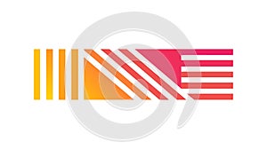 Abstract Red and Orange Stripe Pattern, vector design Generative AI