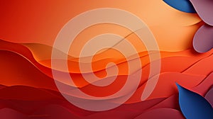 abstract red and orange wave background with blue accents