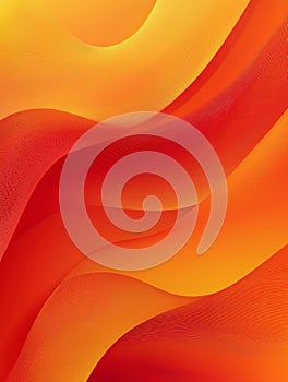 Abstract red and orange wavy background creating smooth shapes
