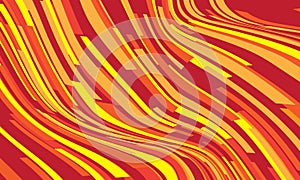 Abstract red orange yellow line pattern wave design modern futuristic background vector