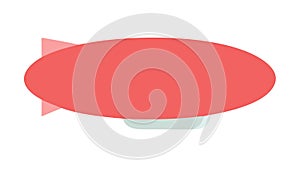 Abstract red oval shape design element simple graphic, vector design Generative AI