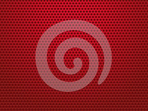 Abstract red perforated metal background