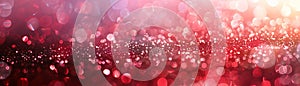 Abstract red and pink bokeh background with soft light photo