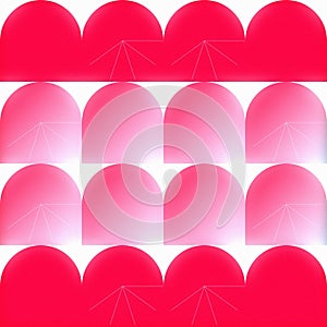 Abstract Red and Pink Gradient Arch Pattern