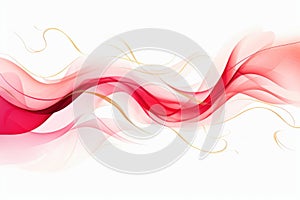 abstract red and pink waves on a white background