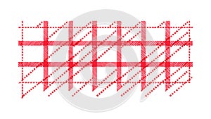 Abstract Red Plaid Pattern, Geometric Grid Texture Vector Design, vector design Generative AI